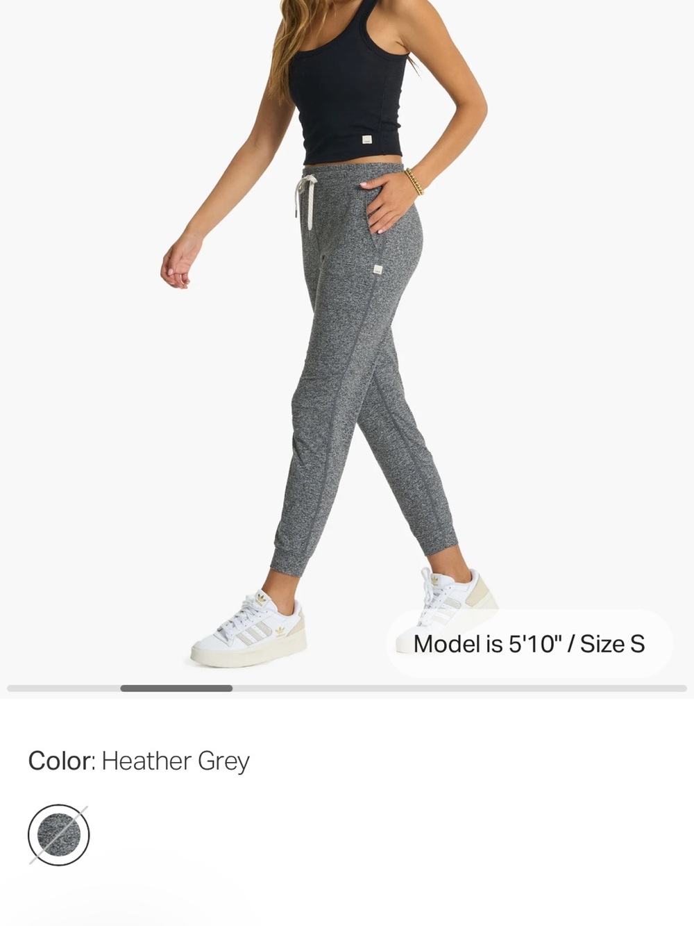 Vuori Heather Grey Jogger Pants - Tall